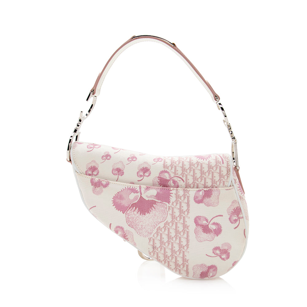 Dior Diorissimo Vintage Flowers Saddle Shoulder Bag (SHF-20424)