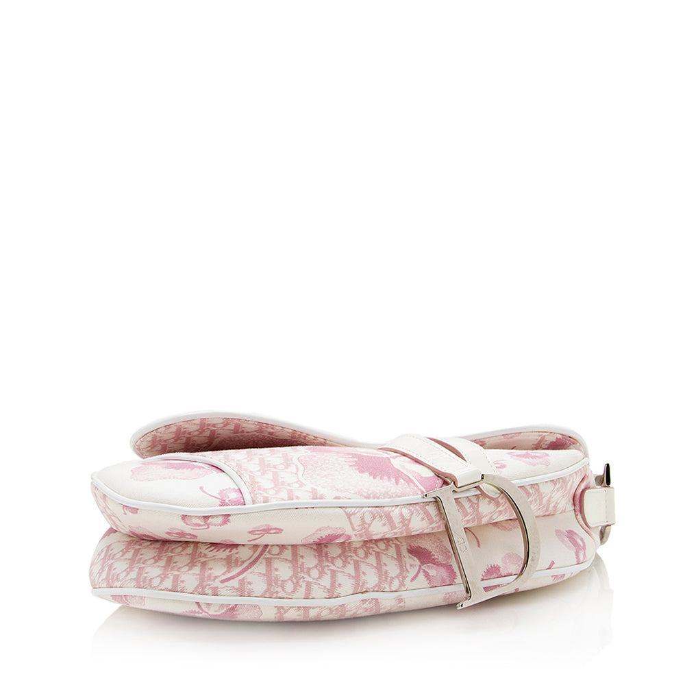 Dior Diorissimo Vintage Flowers Saddle Shoulder Bag (SHF-20424)
