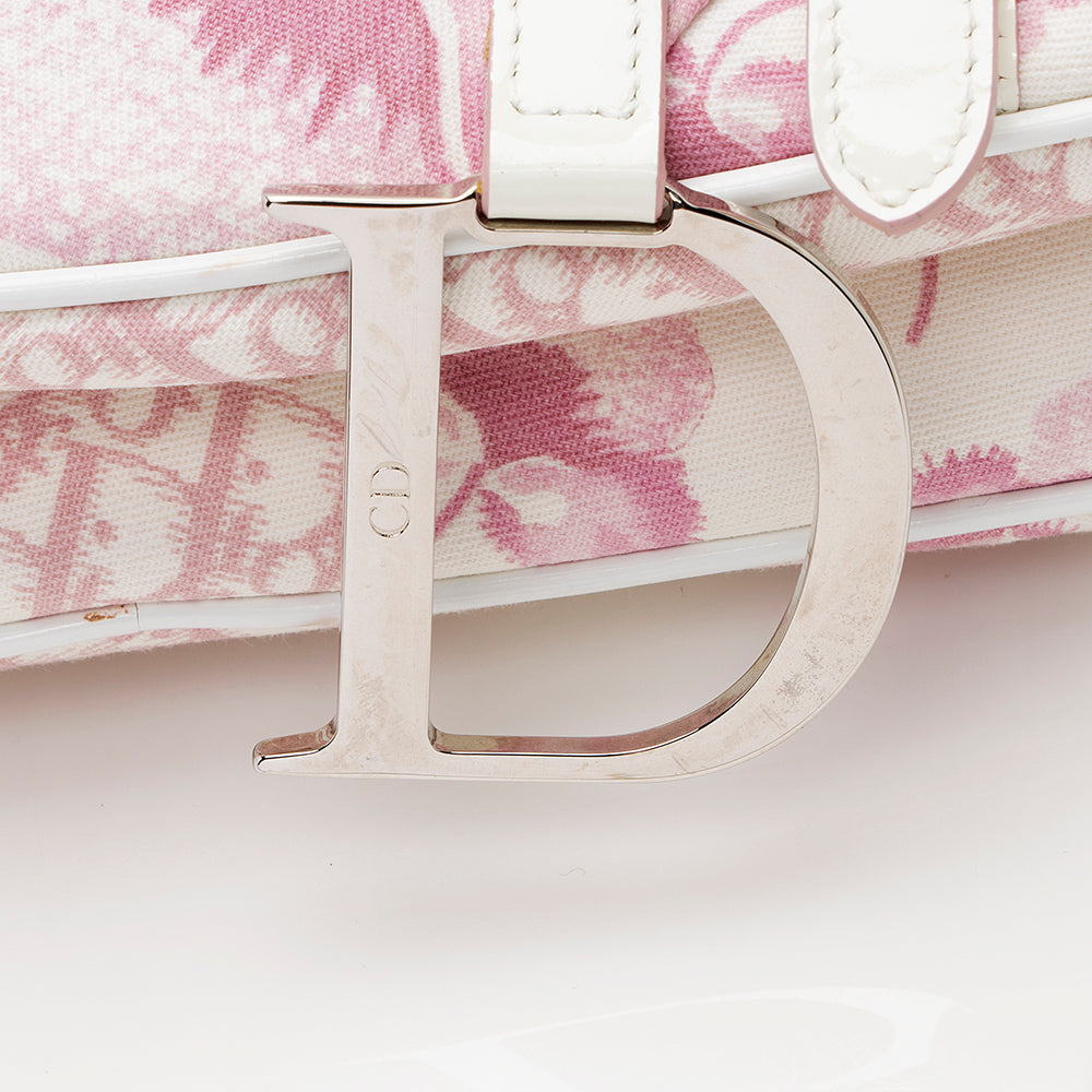 Dior Diorissimo Vintage Flowers Saddle Shoulder Bag (SHF-20424)