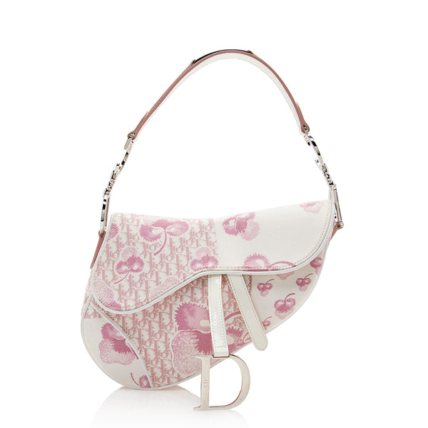 Dior Diorissimo Vintage Flowers Saddle Shoulder Bag (SHF-20424)