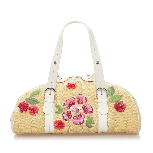 Dior Floral Raffia Handbag (SHG-33577)