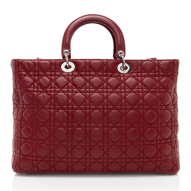 Dior Lambskin Lady Dior Extra Large Tote (SHF-17888)