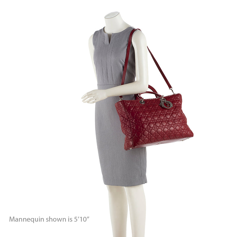 Dior Lambskin Lady Dior Extra Large Tote (SHF-17888)