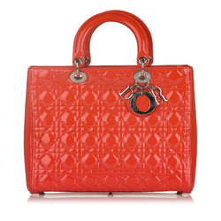 Dior Large Cannage Lady Dior Patent Leather Handbag (SHG-32616)