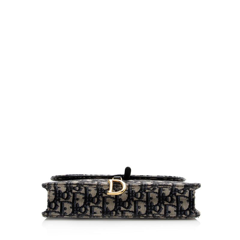 Dior Oblique Saddle Chain Clutch (SHF-21554)
