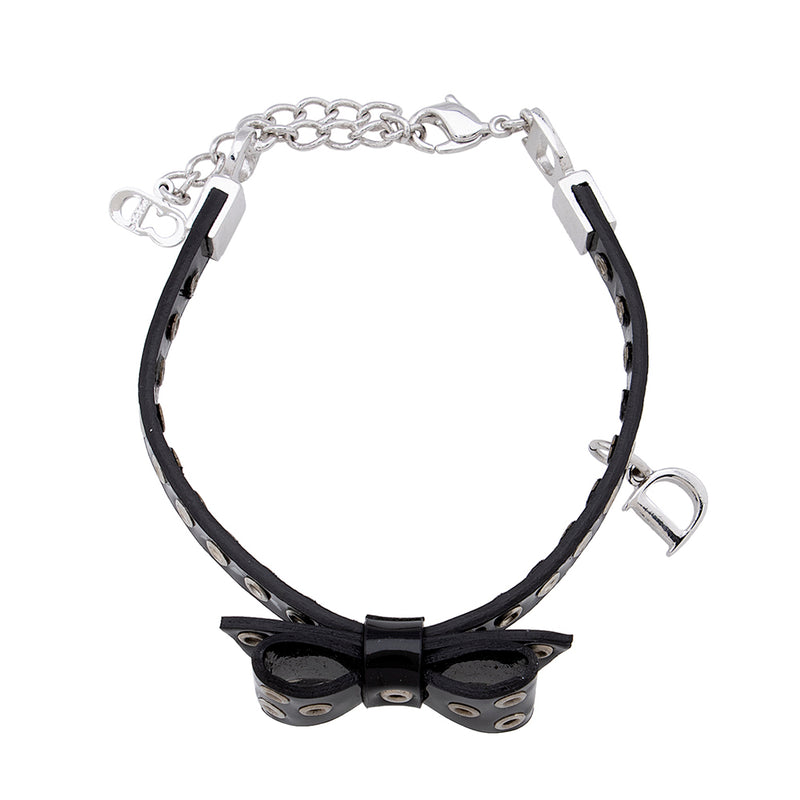 Dior Patent Leather Bow Bracelet (SHF-19146)