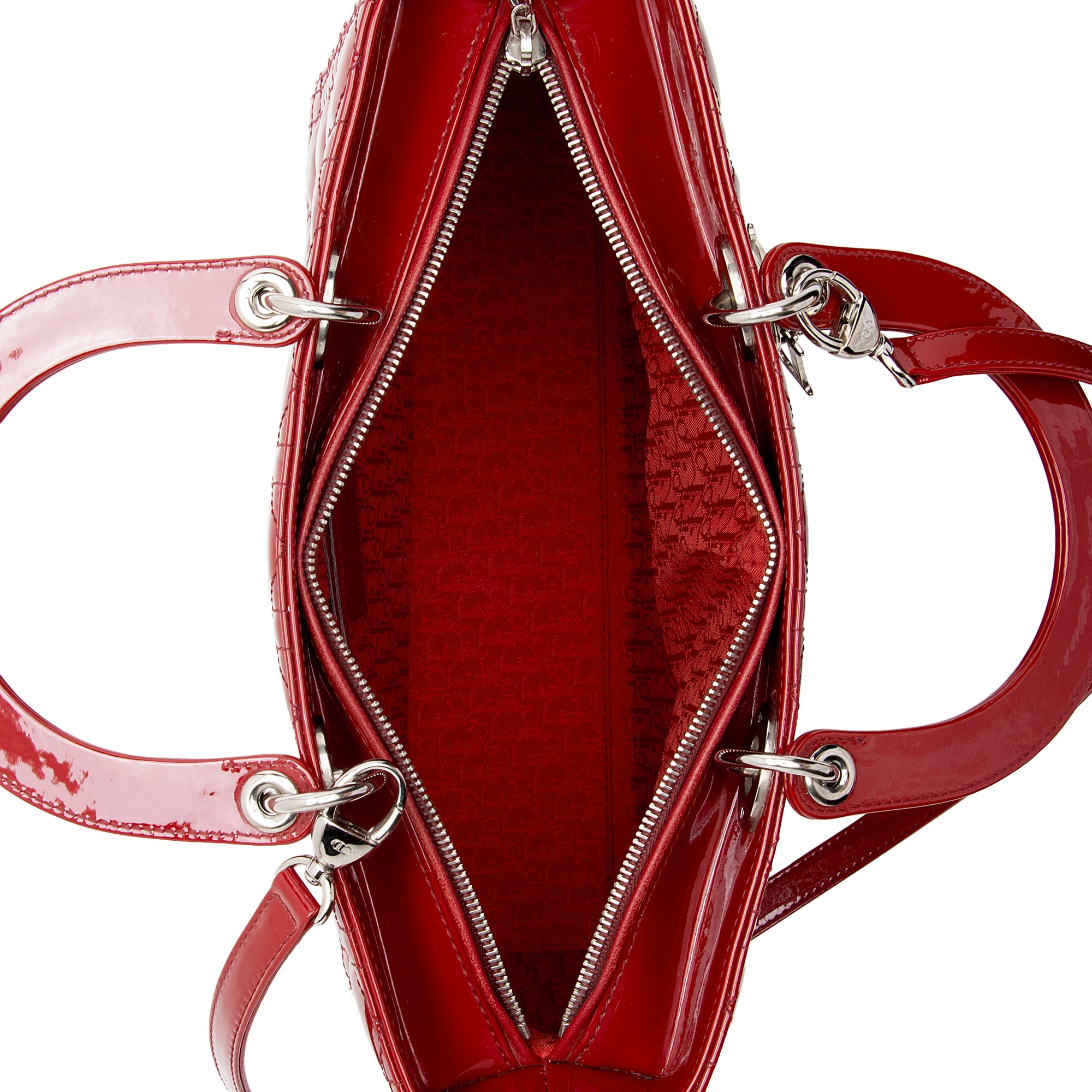 Dior Patent Leather Lady Dior Large Tote (SHF-22848)