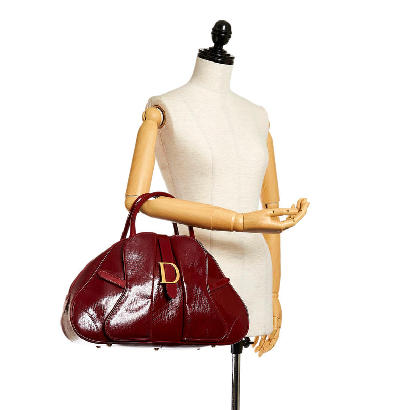 Dior Patent Leather Saddle Dome Handbag (SHG-28563)