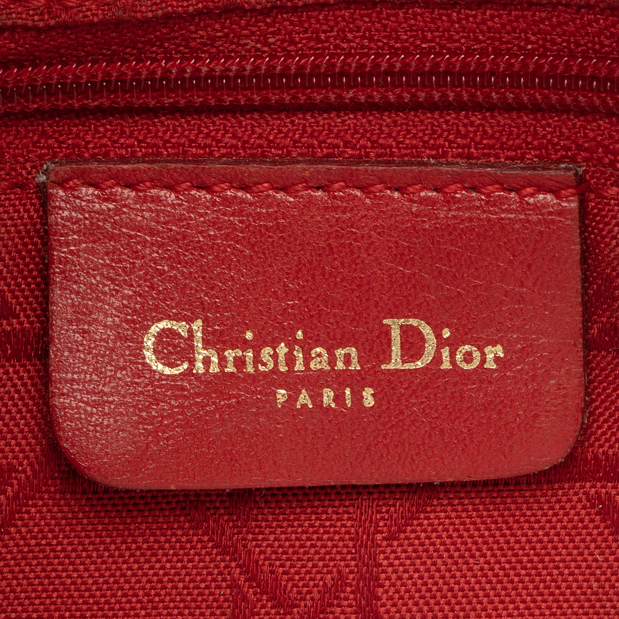 Dior Vintage Nylon Lady Dior Medium Tote (SHF-23881)