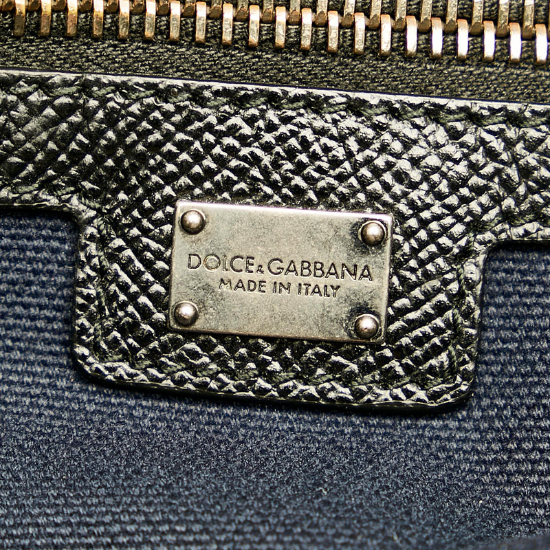 Dolce & Gabbana Leopard Print Leather Tote Bag (SHG-29503)
