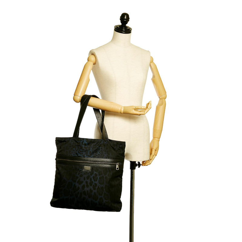 Dolce & Gabbana Leopard Print Leather Tote Bag (SHG-29503)