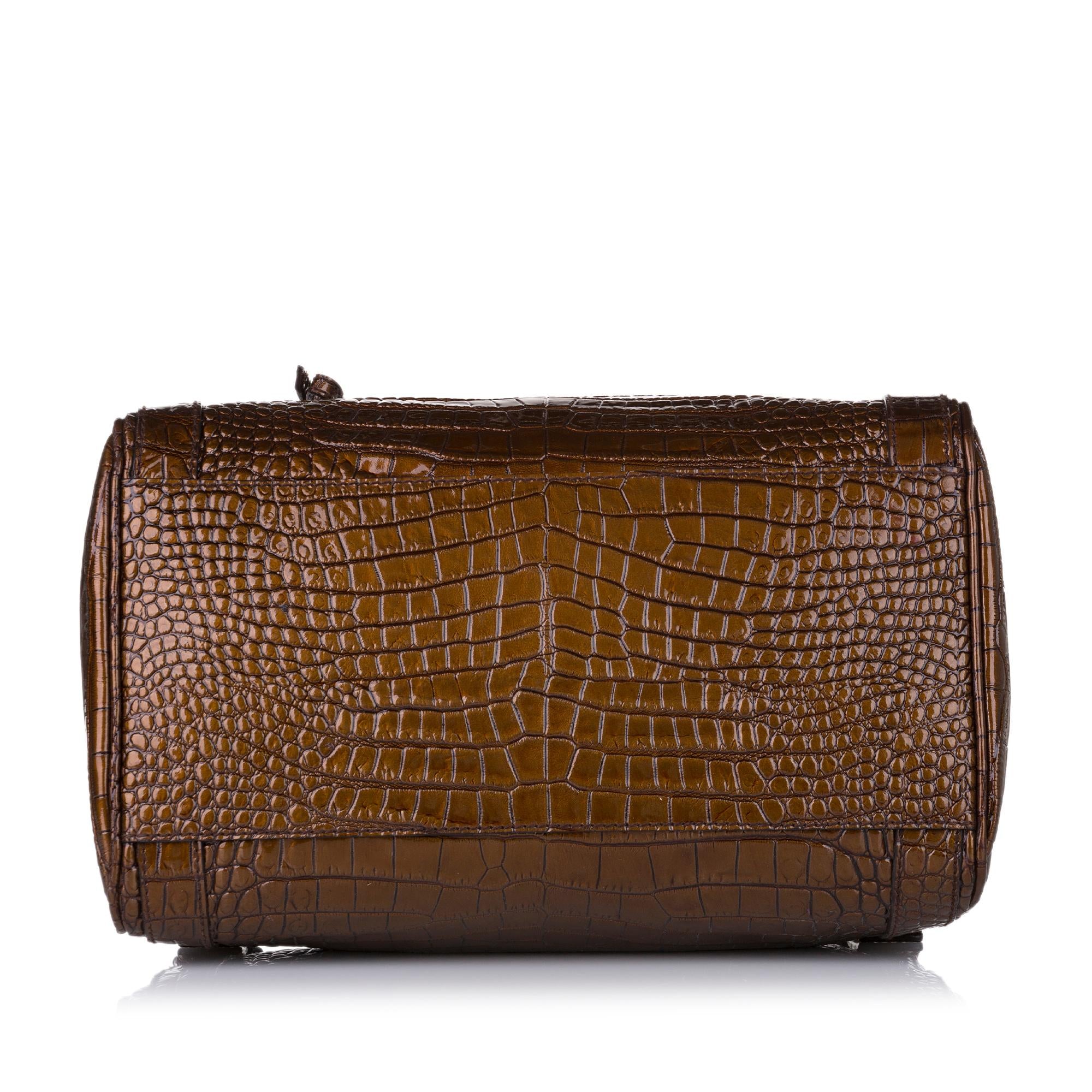 Dolce & Gabbana Miss Easy Way Embossed Leather Boston Bag (SHG-31435)