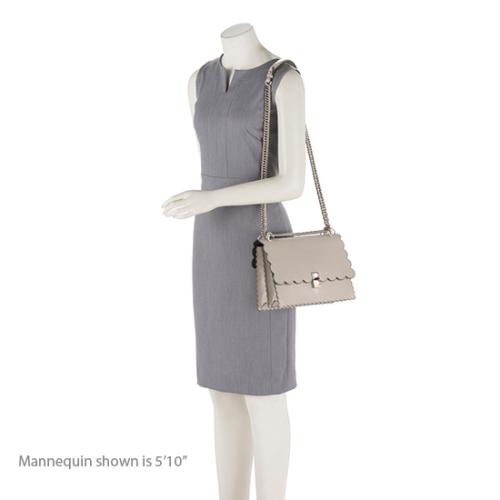 Fendi Calfskin Studded Kan I Medium Shoulder Bag (SHF-19206)