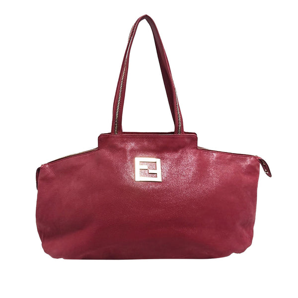 Fendi Chains Leather Tote Bag (SHG-36421)