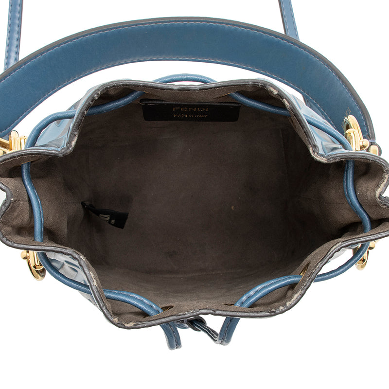 Fendi FF Embossed Calfskin Mon Tresor Mini Bucket Bag (SHF-16308)