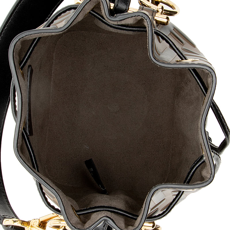 Fendi FF Embossed Calfskin Mon Tresor Mini Bucket Bag (SHF-18974)