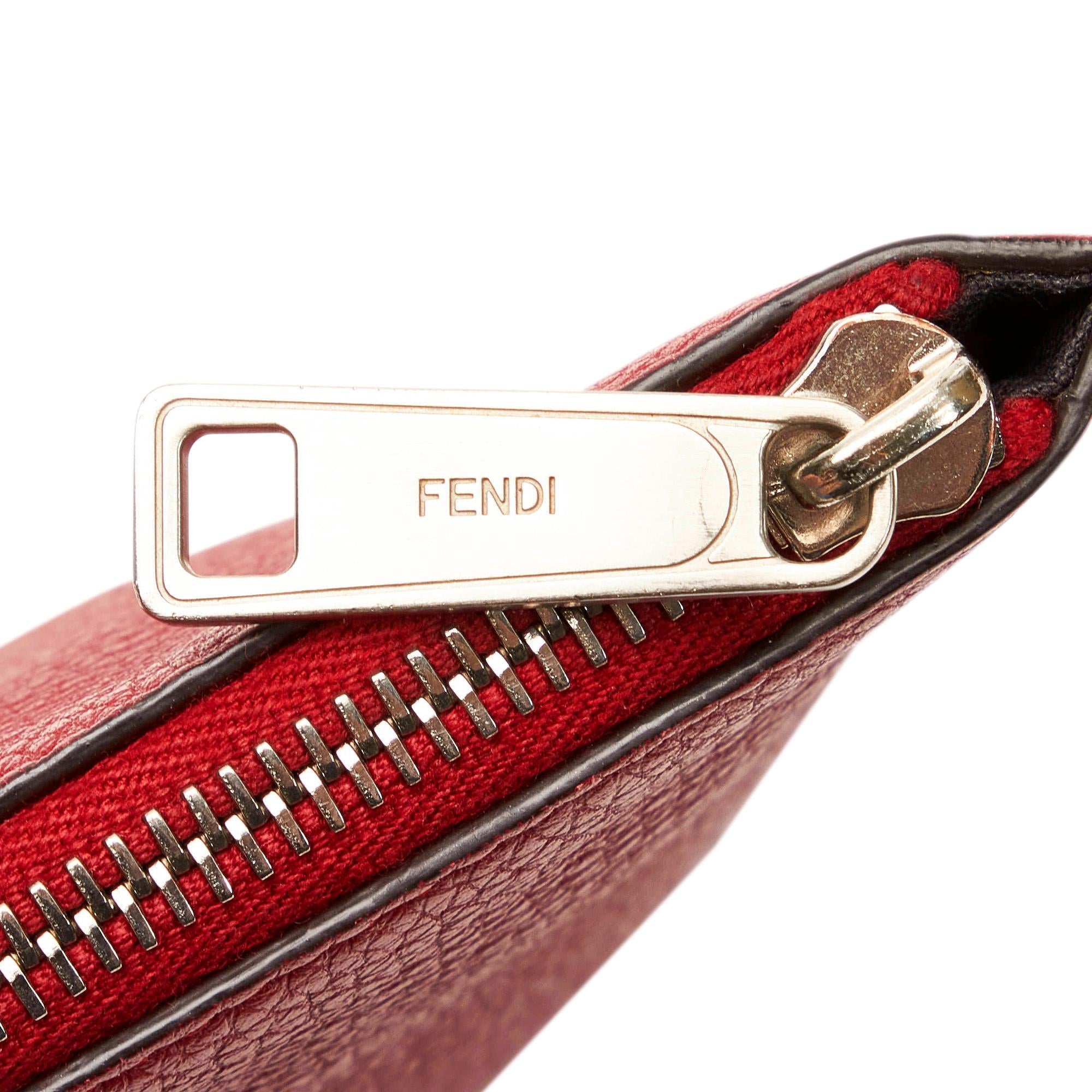 Fendi Face Leather Clutch Bag (SHG-31207)