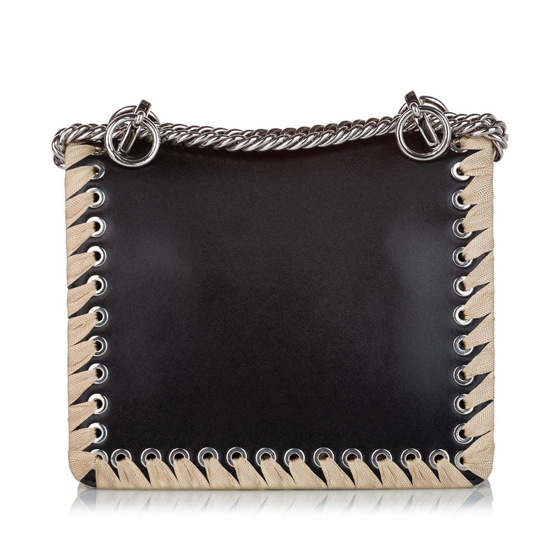 Fendi Kan I Lace Up Leather Crossbody Bag (SHG-27940)