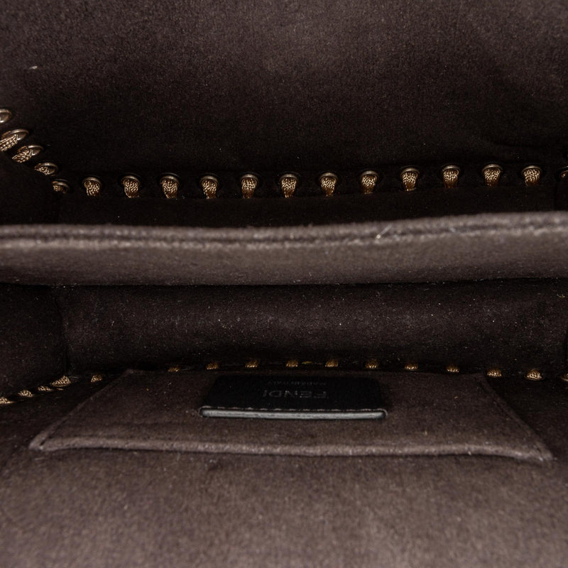 Fendi Kan I Lace Up Leather Crossbody Bag (SHG-27940)