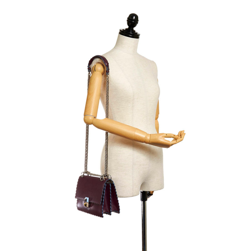 Fendi Kan I Leather Crossbody Bag (SHG-28883)