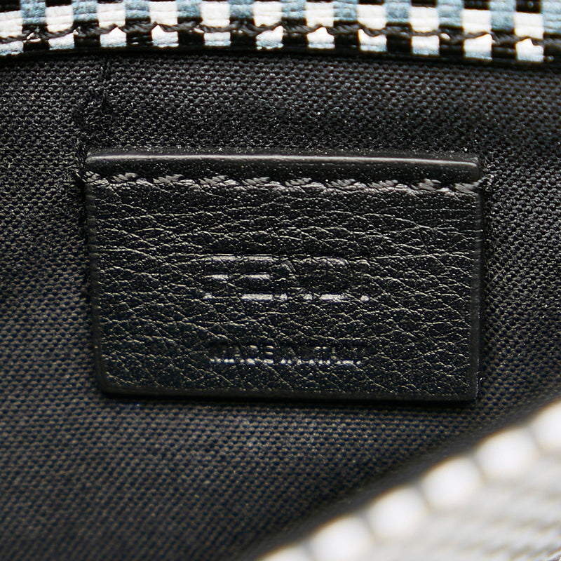 Fendi Karlito Saffiano Studded Leather Wallet on Chain Bag