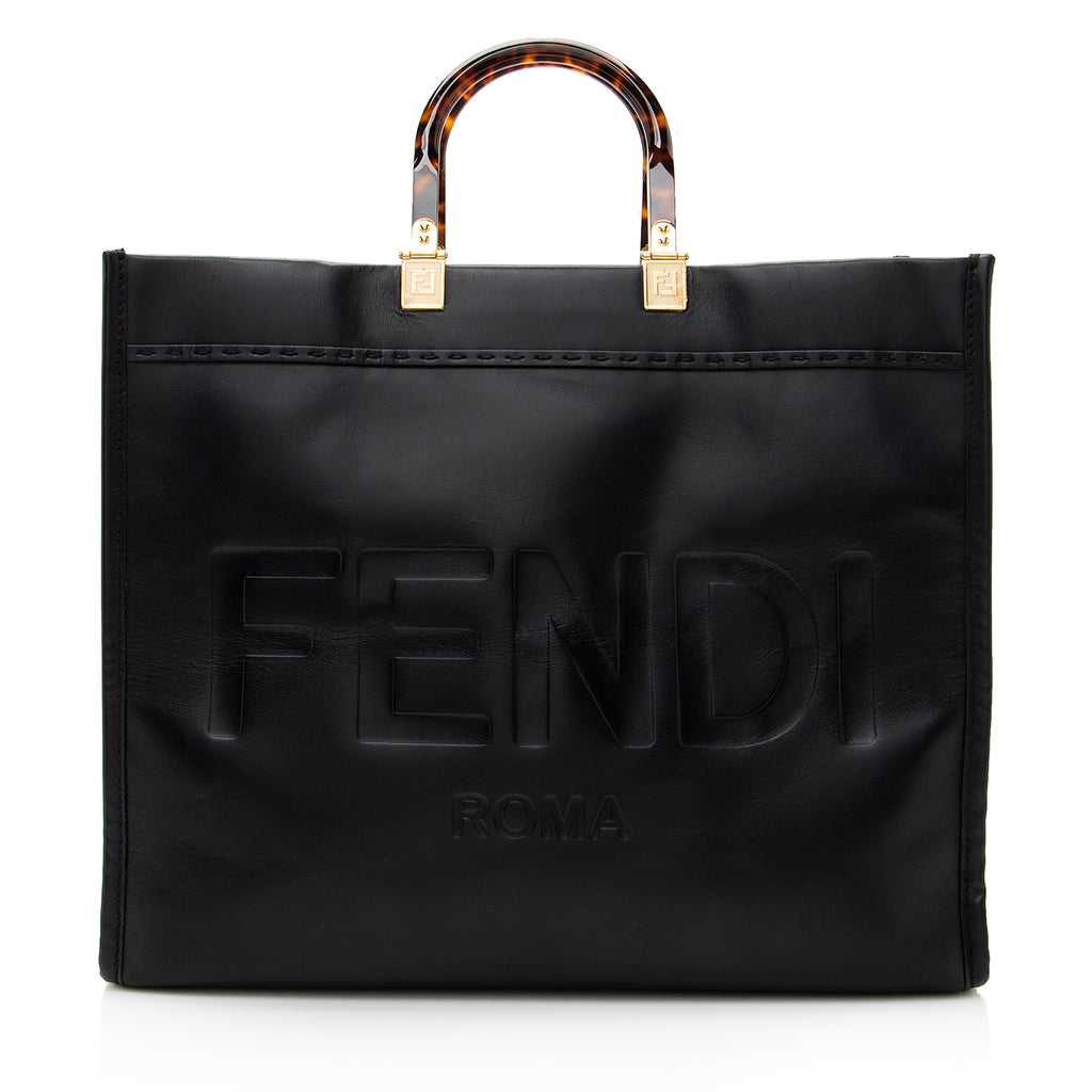 Fendi Leather Sunshine Large Shopper Tote (SHF-22666) – LuxeDH