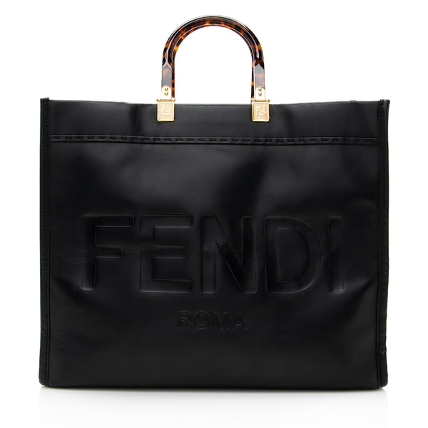 Fendi Leather Sunshine Large Shopper Tote (SHF-22666)