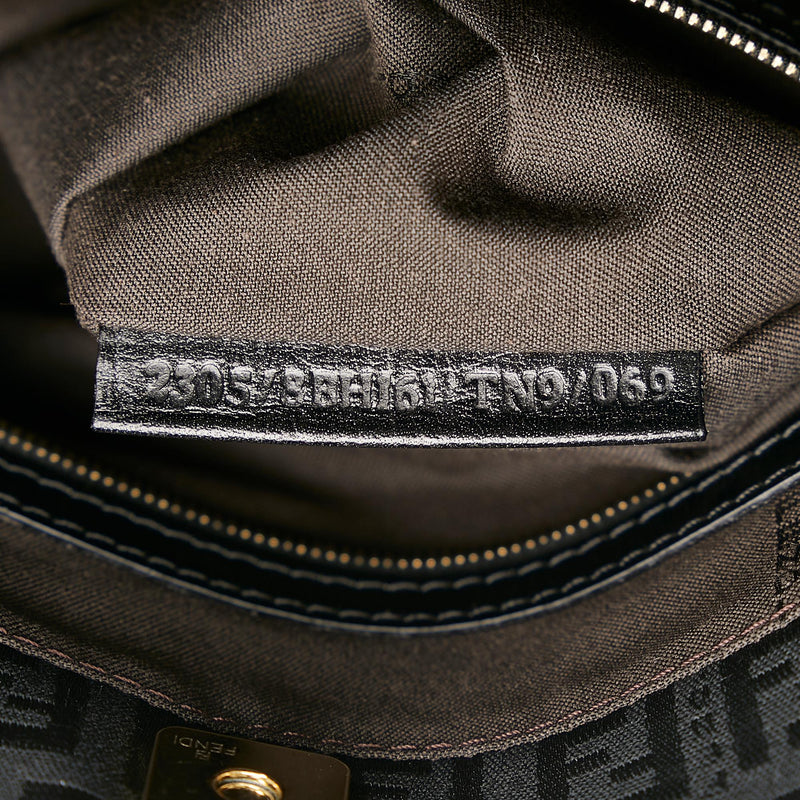 Fendi Leather-Trimmed Zucchino Tote (SHG-36075)