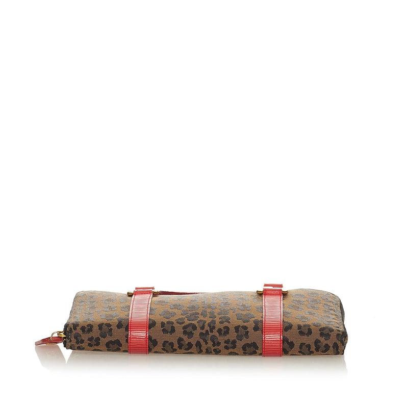 Fendi Leopard Print Canvas Handbag (SHG-27780)