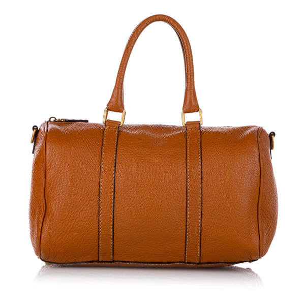 Fendi Linda Leather Boston Bag (SHG-26676)