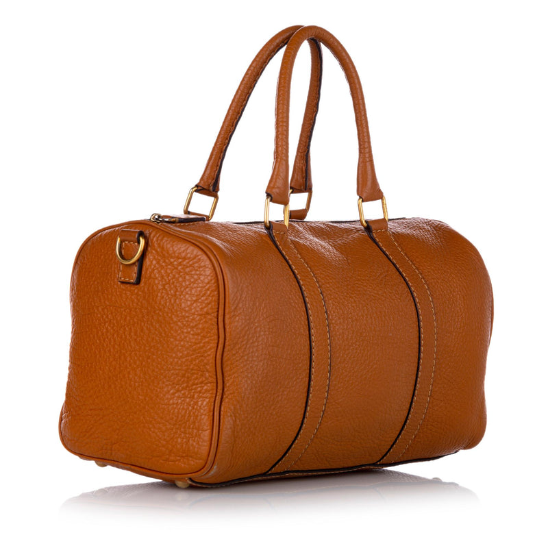 Fendi Linda Leather Boston Bag (SHG-26676)