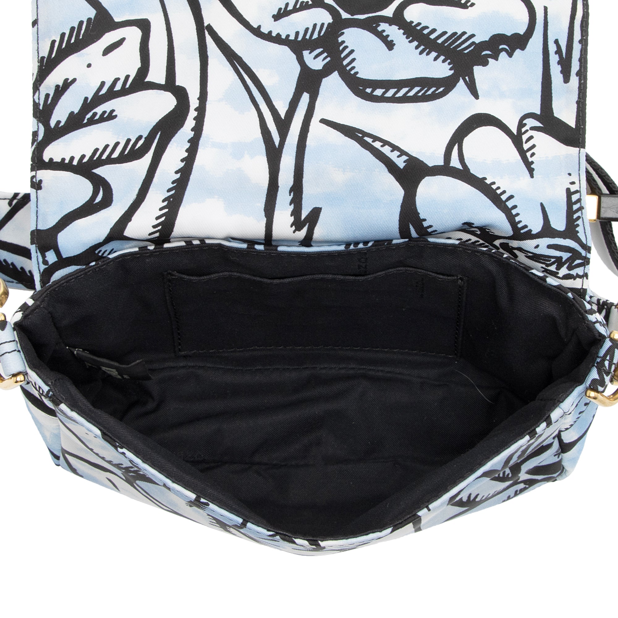 Fendi Nylon Floral Cloudy Porter Baguette Mini Phone Pouch (SHF-BE23Wb)