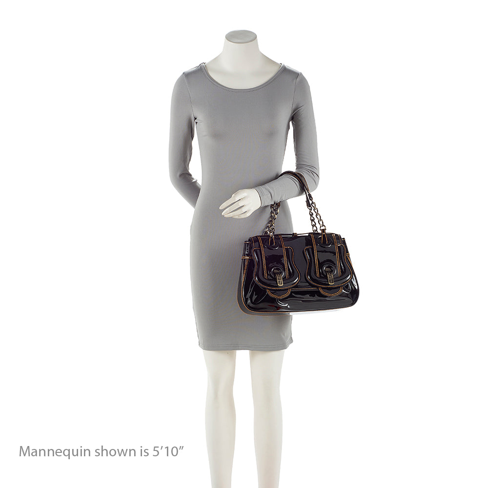 Fendi Patent Leather B Buckle Bag (SHF-19895)