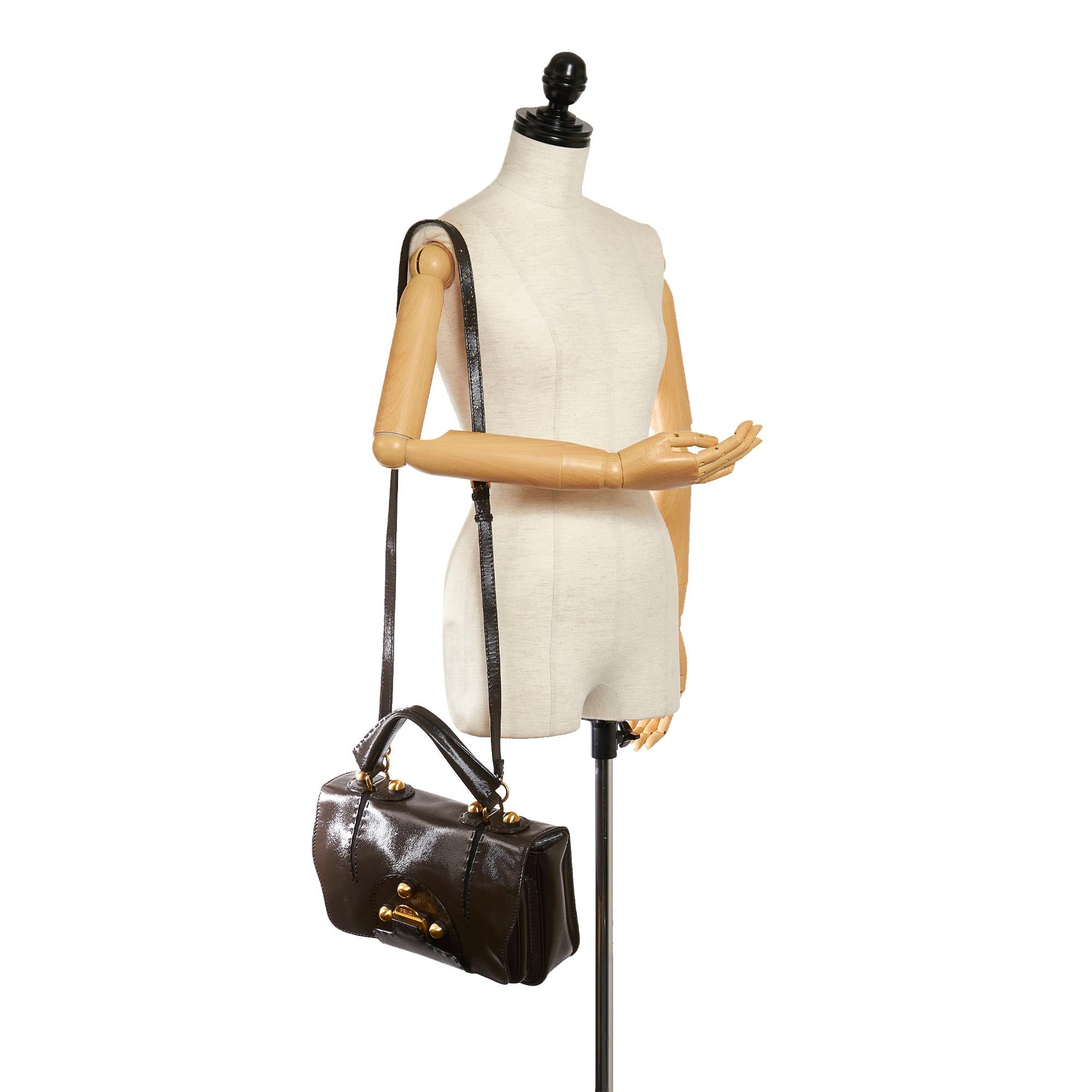 Fendi Secret Code F3 Leather Satchel (SHG-33043)