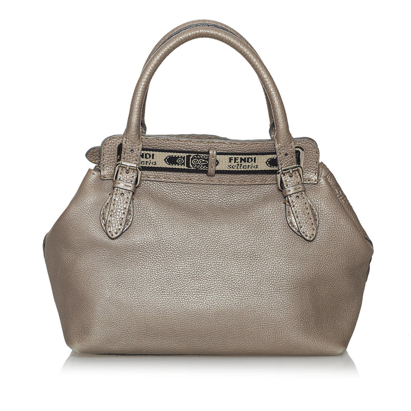 Fendi Selleria Borghese Leather Handbag (SHG-28253)