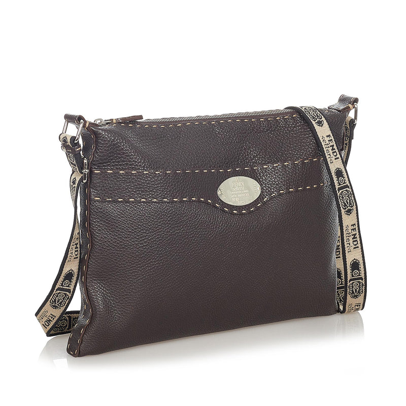 Fendi Selleria Leather Crossbody Bag (SHG-23838)