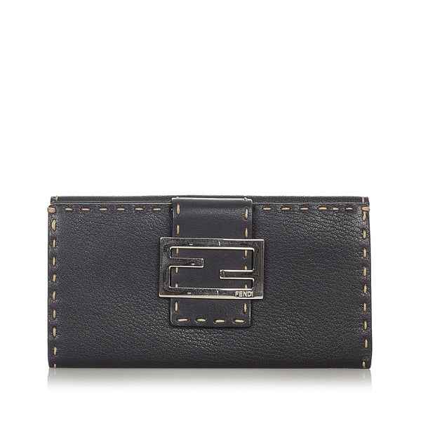Fendi Selleria Leather Long Wallet (SHG-23841)
