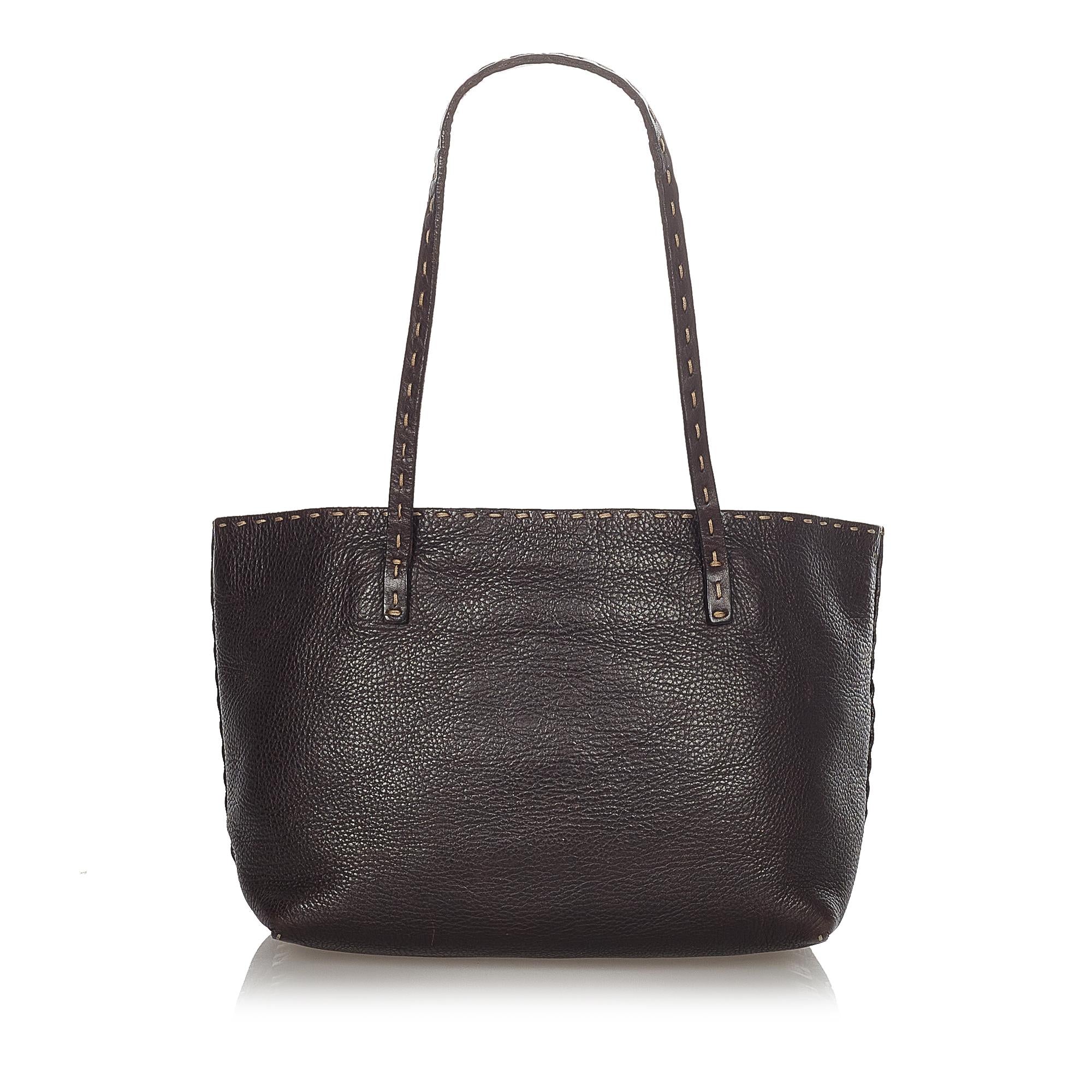 Fendi Selleria Leather Tote Bag (SHG-23498)