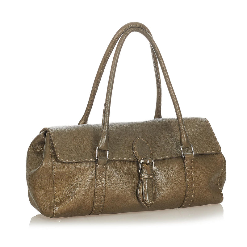 Fendi Selleria Linda Leather Shoulder Bag (SHG-23943)