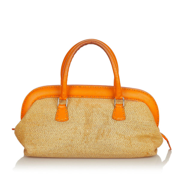 Fendi Selleria Straw Handbag (SHG-25887)