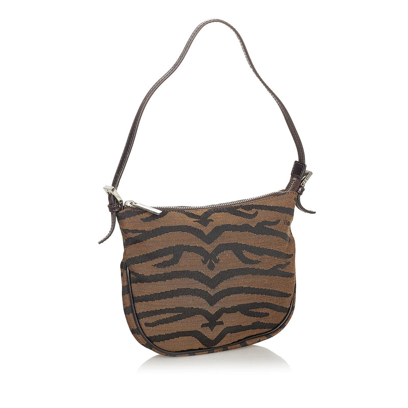 Fendi Tiger Print Canvas Shoulder Bag (SHG-24872)