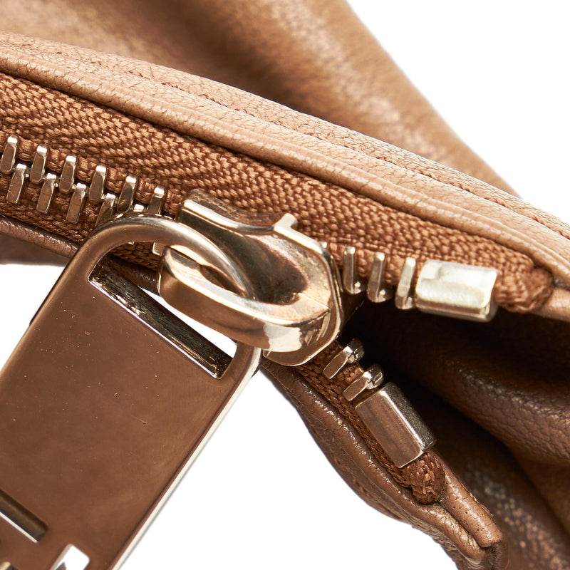 Fendi Unzipped Leather Shoulder Bag (SHG-25226)