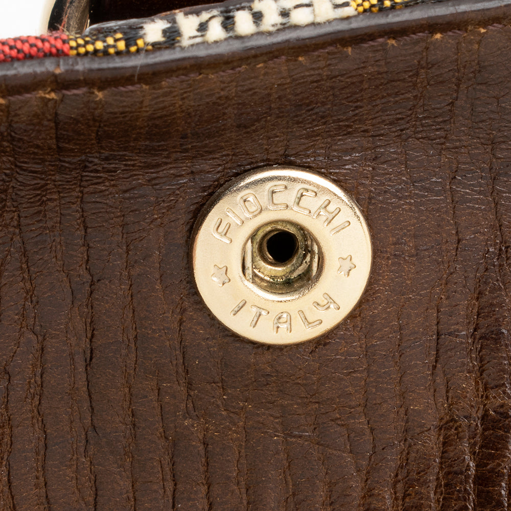 Fendi Vintage Embroidered Canvas Du Jour Tote (SHF-20442)