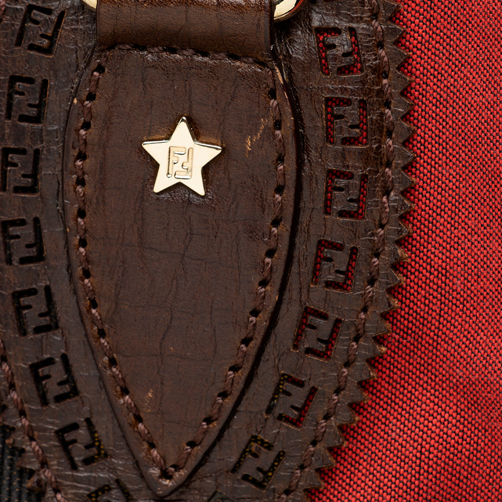 Fendi Vintage Embroidered Canvas Du Jour Tote (SHF-20442)