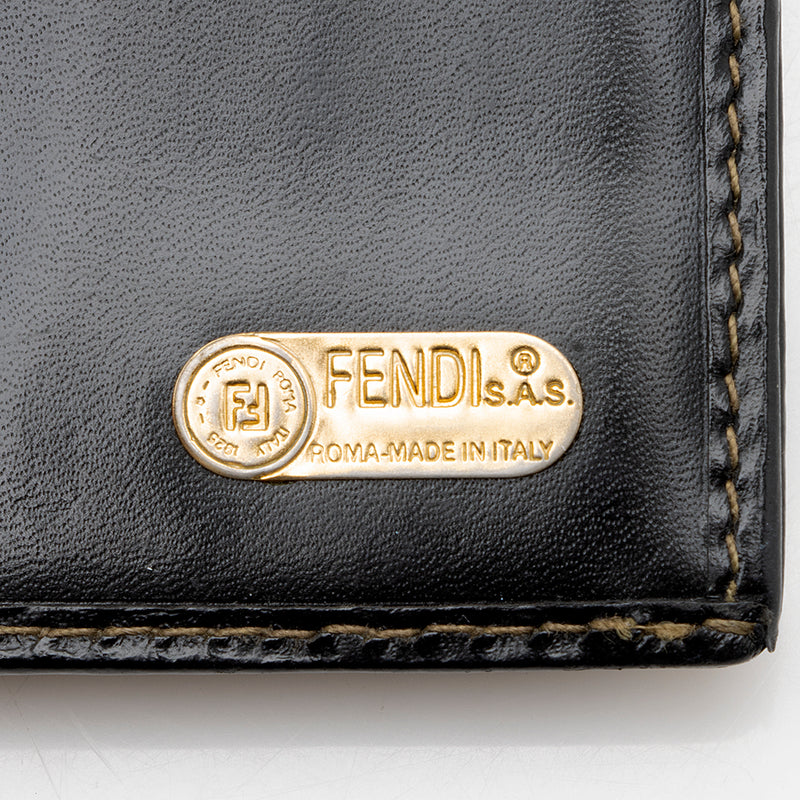 Fendi Vintage Penquin Canvas Flap Wallet (SHF-17235)