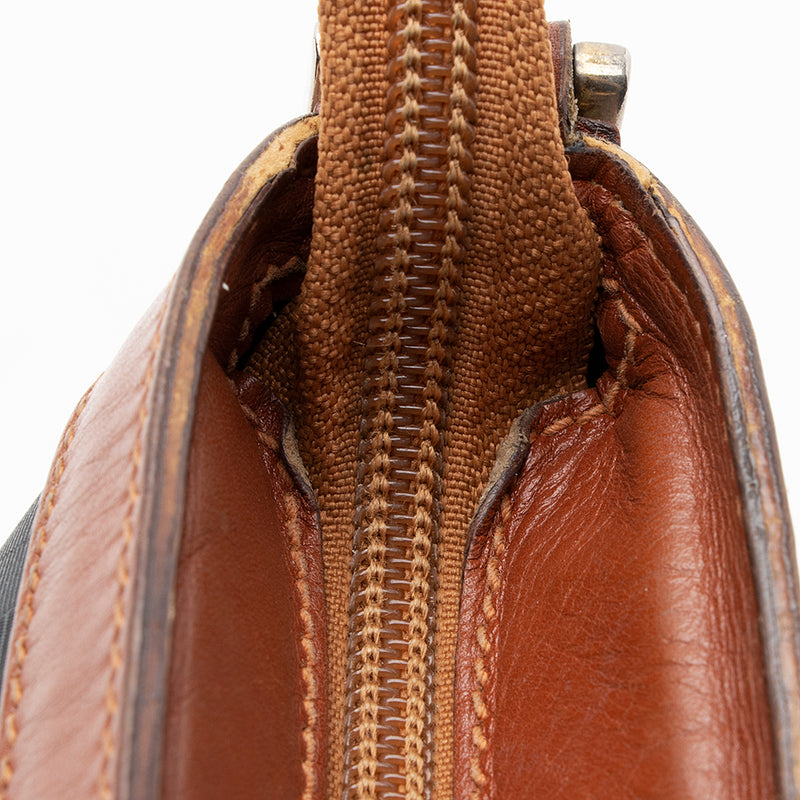 Fendi Vintage Pequin Shoulder Bag (SHF-18977)