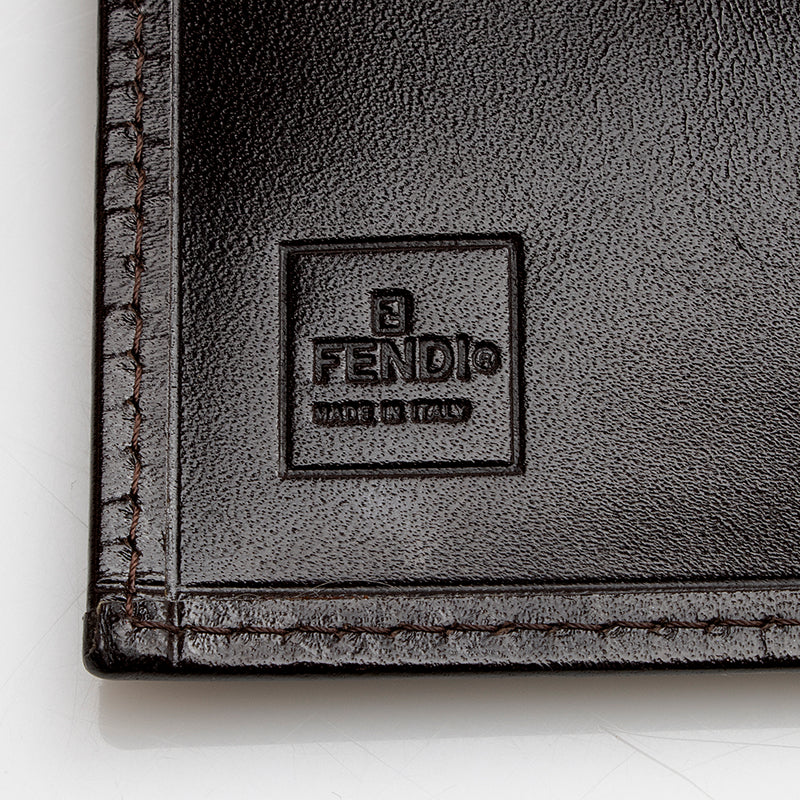 Fendi Vintage Zucca Bifold Kiss-Lock Compact Wallet (SHF-22375