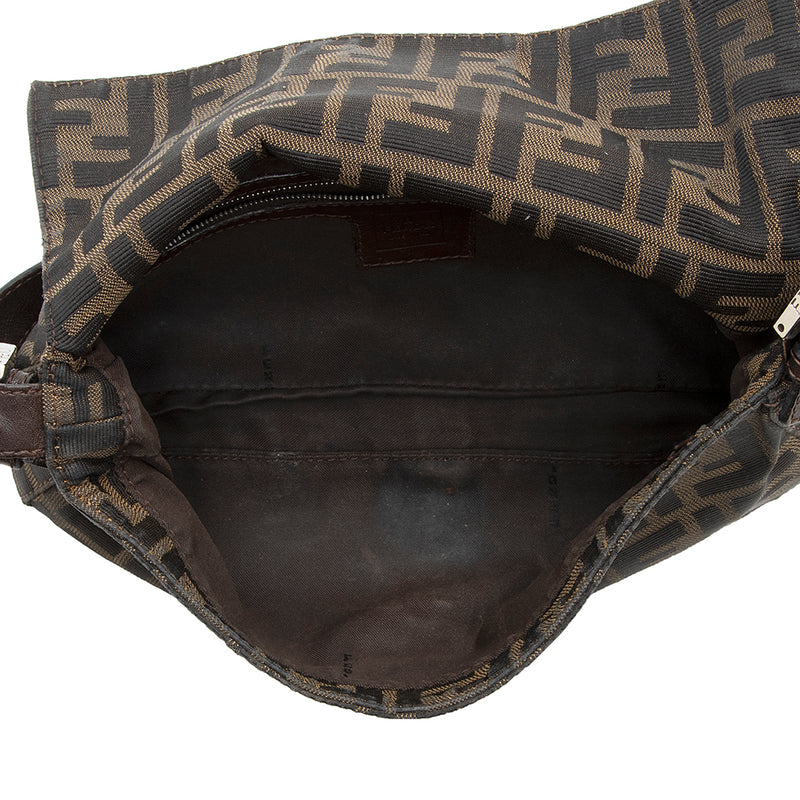 Fendi Zucca Canvas Shoulder Bag Zip Tote Auction