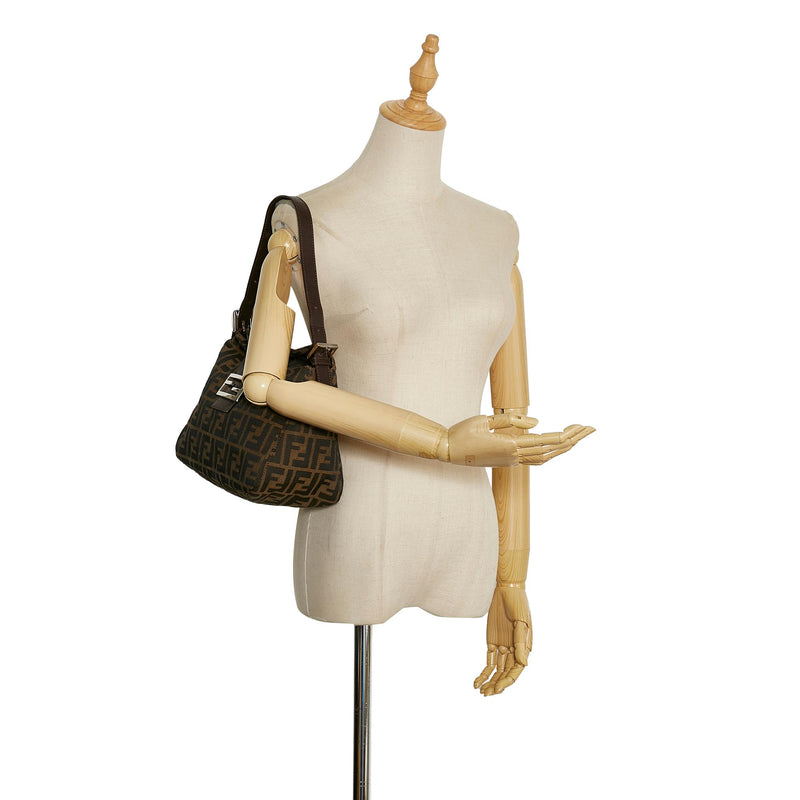 Fendi Zucca Double Flap Shoulder Bag (SHG-Ydwd2J)
