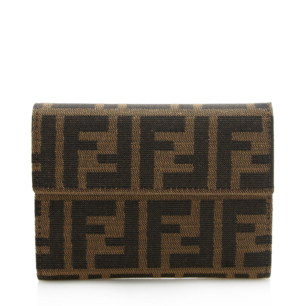 Fendi Zucca Trifold Compact Wallet - FINAL SALE (SHF-12797)